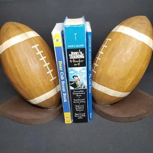 Pottery Barn Kinder Holz Fußball Buchstützen 2er Set Rustikal Vintage - Bild 1 von 12