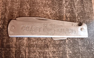 Vintage U.S. Coast Guard Lockback Stainless Steel Sailor Knife Read - Image 1 of 4