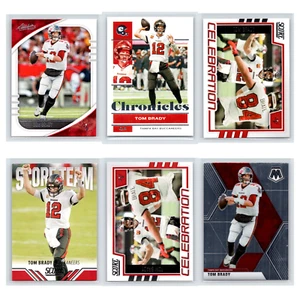 Tom Brady Lote 6 Tarjetas de Fútbol 2020 Panini Absolute Red Tampa Bay Buccaneers Set - Imagen 1 de 8