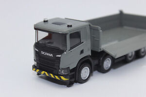 Herpa 315647 Scania CG 17 4-achs Construction Dump Truck Gray H0 1:87 New Boxed