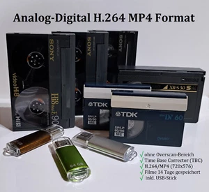 3 Hi8 Kassette digitalisieren, Video 8 überspielen im MP4 Format inkl. USB-Stick - Bild 1 von 12