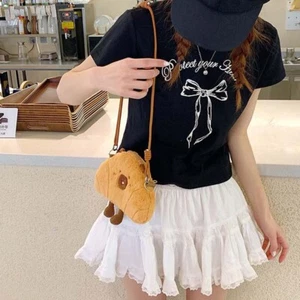 Cute Bread Capybara Shoulder Bag Lightweight Creative Cartoon Pouch Girls - Picture 1 of 12