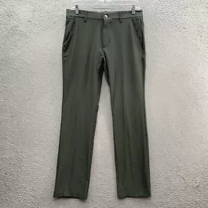 Adidas Men Size 30x32 Athletic ClimaLite Green Pants Stretch RN88387 CA40312 NWT - Picture 1 of 16