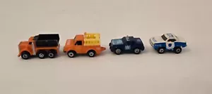 Galoob Micro Machines lot of 4- Rescue- Police- Dump Truck FREE Shipping - Picture 1 of 7