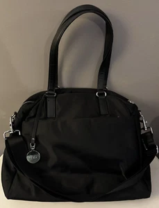 L&S LO & SONS O.G. Borsa grande nera argento lavanda viaggio weekend laptop tracolla - Foto 1 di 19
