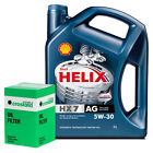 Shell Helix Hx7 Ag 5W30 5L Engine Oil 5 Litre And Oil Filter Service Kit