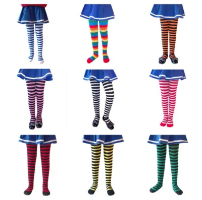Girl Children Christmas Bee Striped Pantyhose Tights Book week Costume Stockings - image 1 of 4