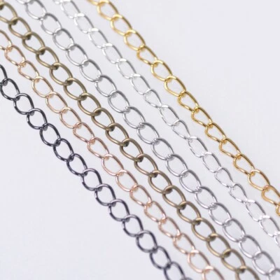 5Meters Extendaer Chain 1.8mm 3.2mm Iron Metal Extension Necklace Chain DIY Lot - Image 1 of 4
