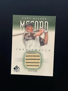 Tarjeta de golf Gary McCord 2001 auténtica Tour Swatch verde/500 #GM-TS Upper Deck SP - Imagen 1 de 2