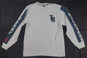 Rare VTG TOMMY HILFIGER ATHLETICS Spell Out Sleeves Lion LS T Shirt 90s Kids M - Picture 1 of 8