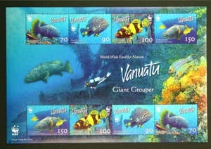 VANUATU 2006 Fish Giant Grouper, oversize sheet of 8 stamps Mint NH (Lot#N108) - Picture 1 of 1