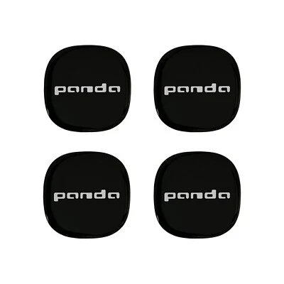 Adesivi 3D Copricerchi Compatibili con Fiat Panda, Diametro 52 mm, Nero, 4 pz - Immagine 1 di 4
