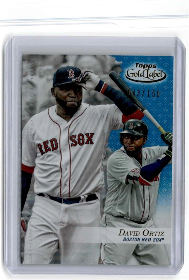2017 Topps Gold Label Class 1 Blue David Ortiz 043/150 Boston Red Sox #72 - Image 1 of 2