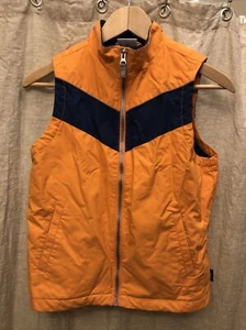 Hanna Andersson Vest Outdoors Youth Orange Blue Zip Lined Vest Size 140 Polartec - Picture 1 of 7