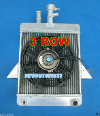 3 Row Aluminum Radiator + Fan For 1966-1973 1967 1968 1969 70 71 72 Triumph GT6 - Image 1 of 4