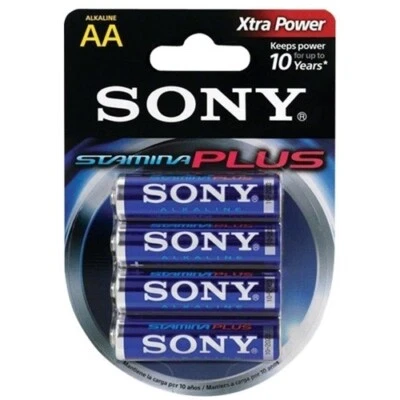 Sony Stamina Plus 4 Pack of AA 碱性电池 — 第 1/2 张图片