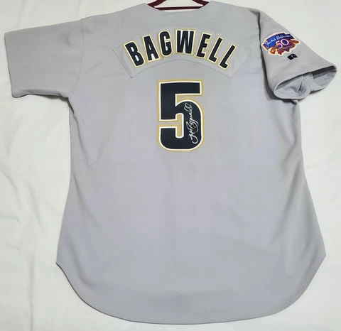 RUSSELL ATHLETIC 46 XL JEFF BAGWELL SIGNED HOUSTON ASTROS CLUBHOUSE 1997 Jersey Cover