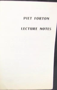 Lecture Notes, Piet Forton - Imagen 1 de 1
