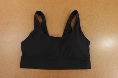 Athleta Womes Small Black Padded Wide Strap Breathe Longline Sports Bra A-C NWT - Image 1 of 4