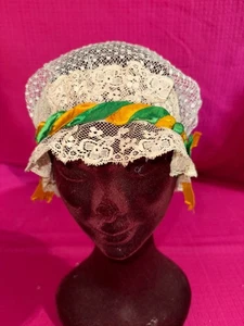 Superbe coiffe Sainte Catherine en dentelle et tulle - Picture 1 of 6