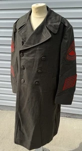VINTAGE 1945-46 WWII USMC Marine Corps Quartermasters Heavy Wool Coat Named MSgt - Picture 1 of 22