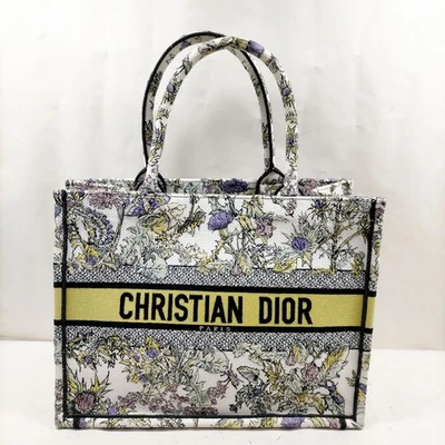 NO TARIFF Christian Dior Tote Bag Book Tote White Canvas 3133904 - Image 1 of 4