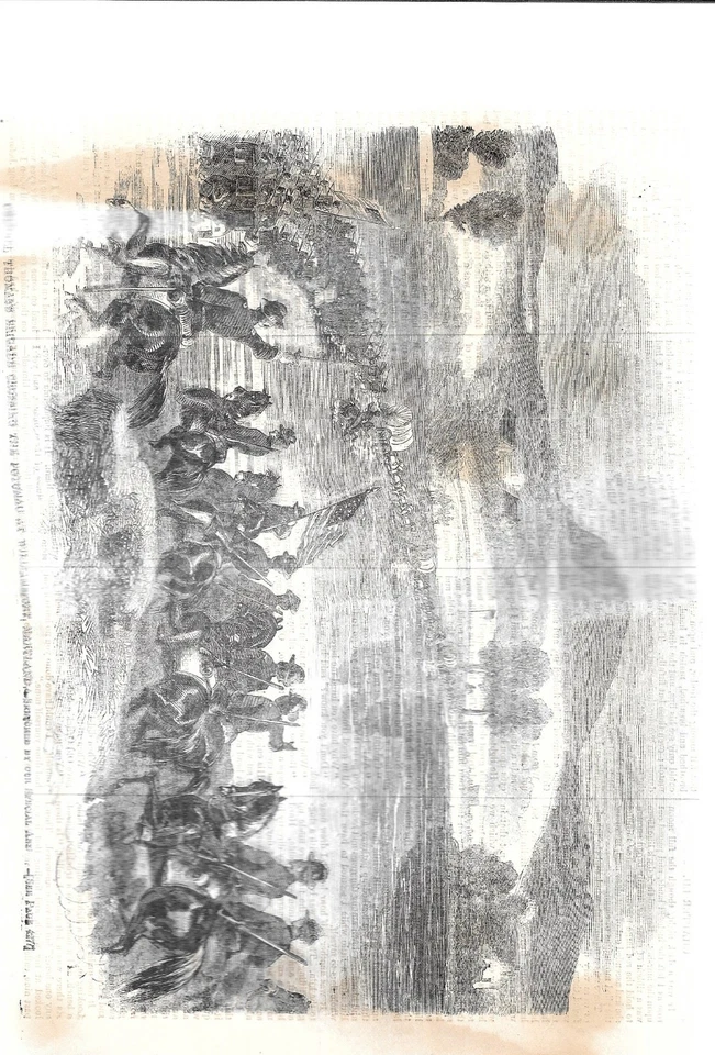 1861 Harpers Weekly Dubuque, Iowa  Departure of volunteers original print only - Image 1 of 1