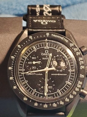 Omega x Swatch BLACK Snoopy Moonswatch Mission to the Moonphase New Moon 🌑 - Image 1 of 4