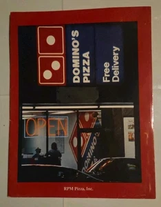 Carpeta de pizza Domino's Pizza RPM logotipo vintage - Imagen 1 de 3
