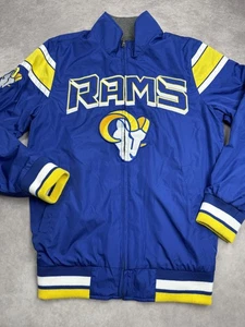 Los Angeles Rams Jacket Mens Small Full Zip Reversible NFL Football G-III - Picture 1 of 24