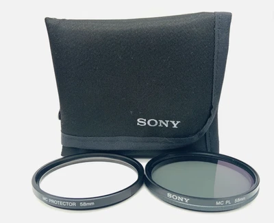 Sony Filter Kit Mc Pl Circular + Protector with Case 58mm Thread - New Unused - Image 1 of 4