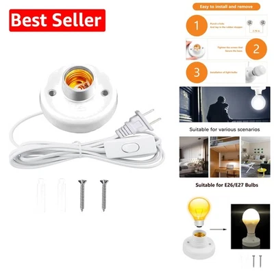 Versatile 15FT Plug-In Light Socket with Durable Cord and Easy Control Switch - Image 1 of 4