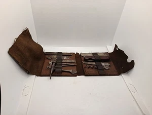 WW1 GERMAN ARMY 'BONSA' MULTI TOOL INSTRUMENT SET IN LEATHER POUCH X D.R.G.M. - Picture 1 of 8