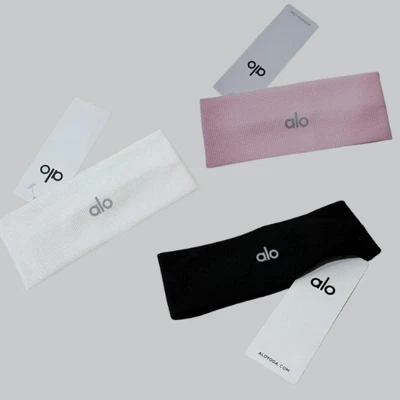 Alo Yoga Headbands Unisex 3 - Pack – Black/ White/ Pink Sports Hair Bands - NWT - Image 1 of 4