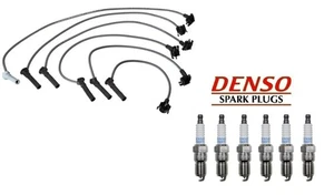 Wire Set + 6 DENSO Spark Plugs For Ford Explorer/ Mercury Mountaineer - Picture 1 of 3