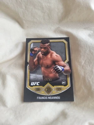 2017 Topps UFC Museum Francis Ngannou Gold Rookie Card /75 RC - Image 1 of 2
