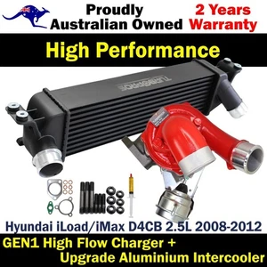 GEN1 High Flow Turbo Charger&85mm Intercooler For Hyundai iLoad/iMax D4CB 2.5L - Picture 1 of 11