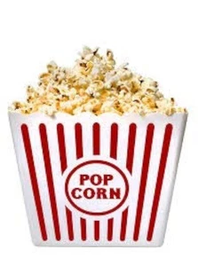 Grande contenitore/secchio per popcorn in plastica - 8,75" di larghezza x 7,25" di profondità - Foto 1 di 2