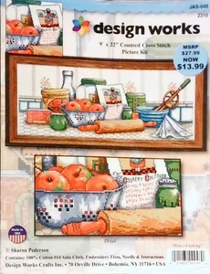 Moms Cooking cross stitch KIT design works jas-048 2310 KITCHEN baking fruit - Picture 1 of 2