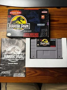 Jurassic Park SNES Game, Box, Booklet TESTED & Working Super Nintendo - Picture 1 of 18