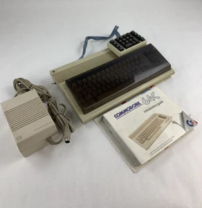 Commodore 64 64C Computer System Boots w/PSU, NKP Deluxe Keypad, and Manuals - Picture 1 of 24