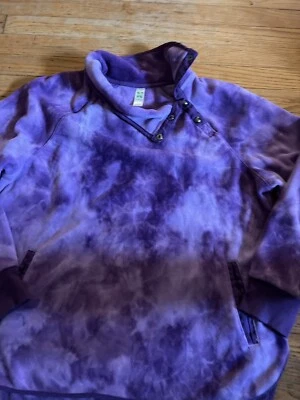 women's Green Tea fleece jacket size XS purple pull-on long sleeve polyester - Image 1 of 4