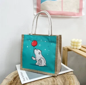 Women Tote Hand Bag  Female Casual Linen Shoulder Summer Beach Shopping Bag 2021 - Picture 1 of 6
