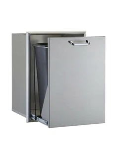Edelstahl 17x24 Zoll ausrollbare Müllschublade für Outdoor BBQ Küche Insel - Bild 1 von 4