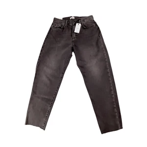 Forever 21 Women's Size 30 Mom Jeans Faded Dark Wash High Rise Distressed Pants - Picture 1 of 8