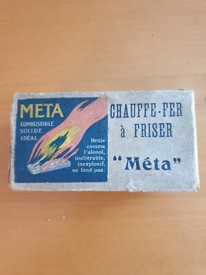 rare ancien réchaud à fer à friser les moustaches META avec sa boite - Photo 1/4