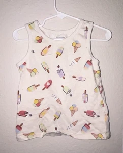 Garanimals Toddler Tank Top 4T – Ice Cream & Popsicle Print – Girls Summer Shirt - Picture 1 of 3
