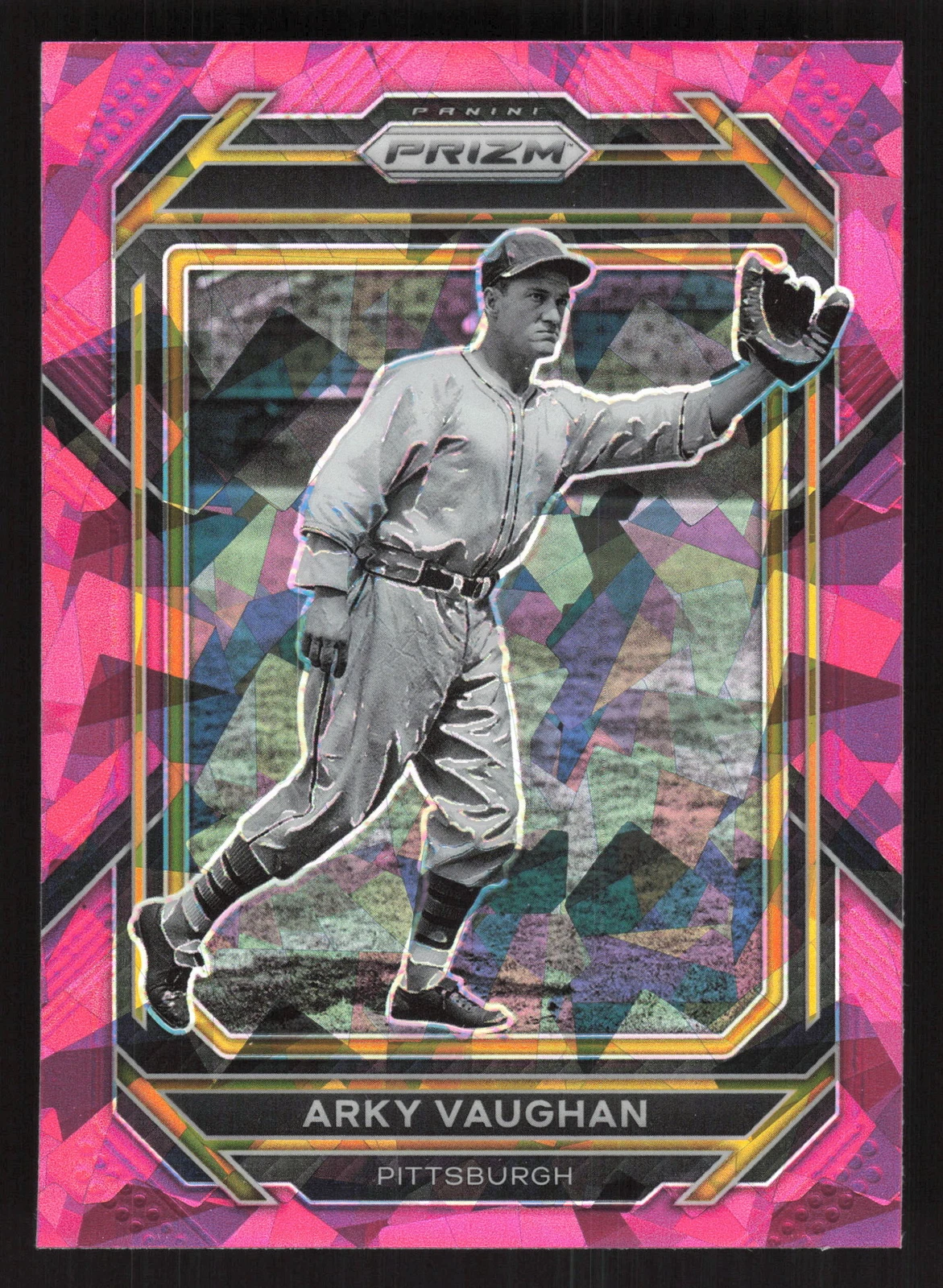 2023 Panini Prizm #222 Arky Vaughan Pink Ice Prizm Pittsburgh Pirates