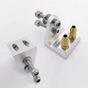 2PCS Water Pickup Inlet Dual Nipple Nozzle for RC Racing Boat MONO Yacht Marine - Picture 1 of 9