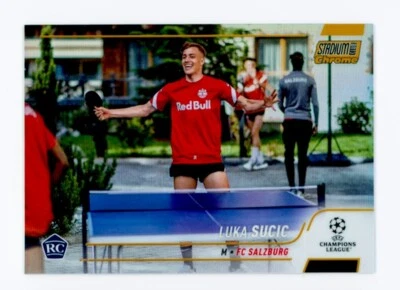 2021-22 Luka Sucic Topps Stadium Club Chrome Gold Refractor Variation Rookie /50 - Image 1 of 3